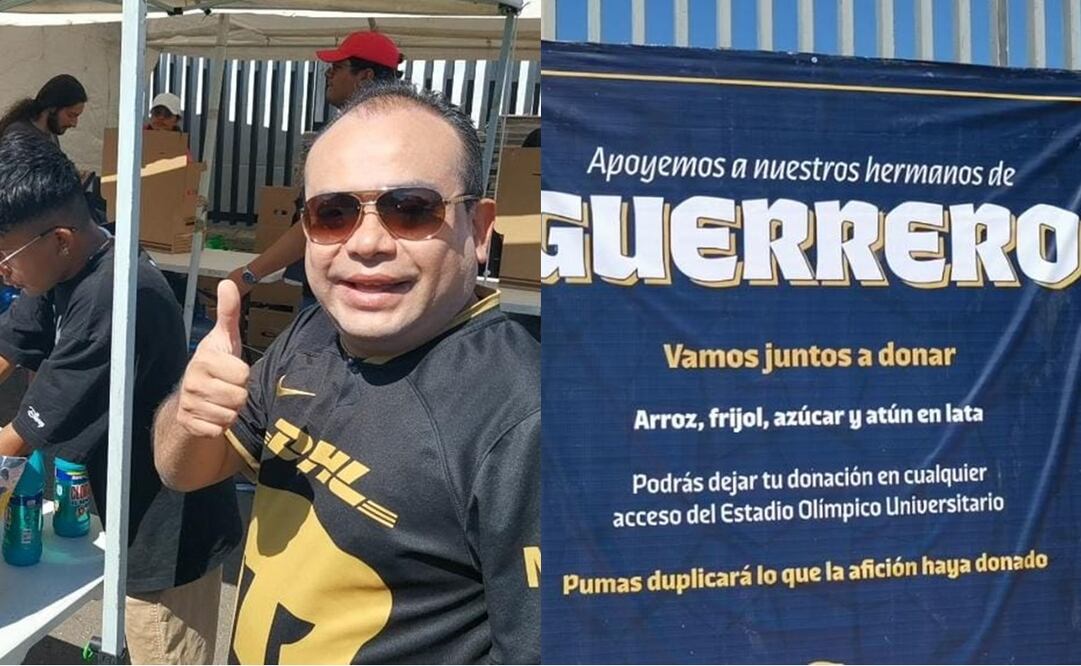 Afición de Pumas se une para ayudar a los damnificados por el Huracán Otis en Guerrero FOTO: LEOBARDO VÁZQUEZ