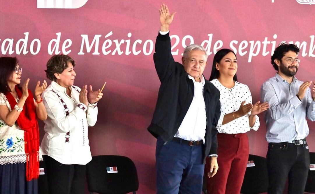 Presidente Andrés Manuel López Obrador en revisión de programas del Bienestar en Edomex. Foto: Especial