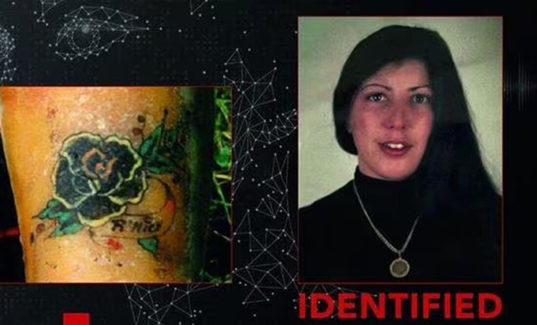 Rita Roberts, una mujer belga que fue brutalmente asesinada, fue identificada gracias al tatuaje de una rosa en su cuerpo. FOTO: INTERPOL