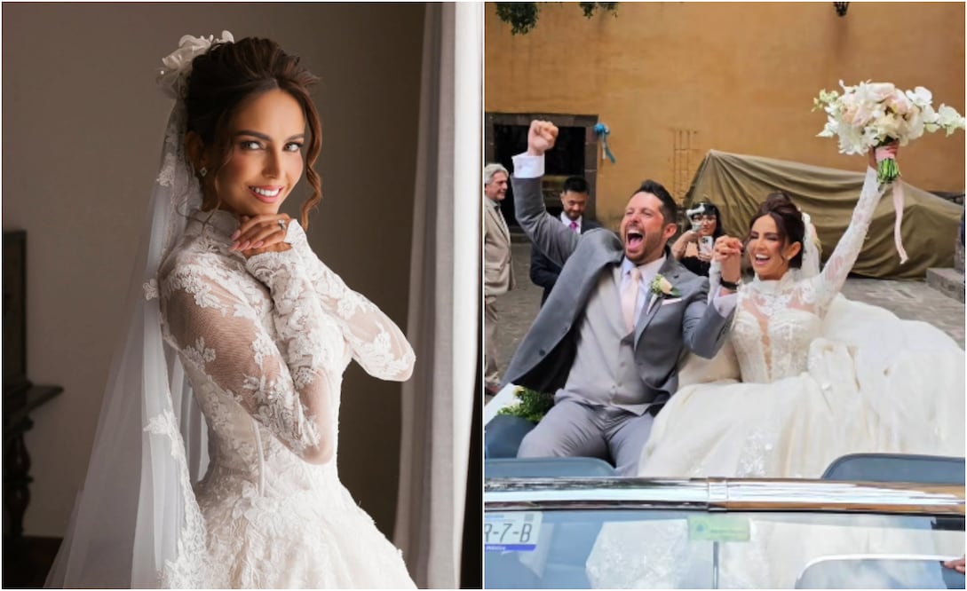 Karla Díaz y Dany Dayz en su boda oir la iglesia, celebrada este sábado, 9 de mayo.
Fotos; Instagram, vía @karladiazof
