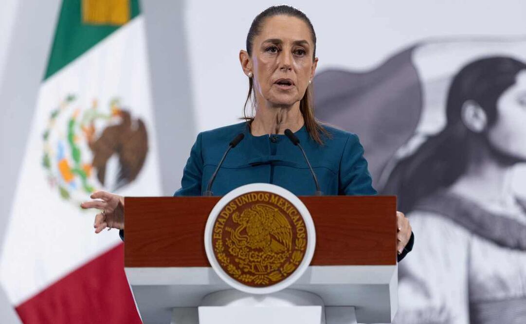 Conferencia de prensa mañanera de la presidenta Claudia Sheinbaum Pardo, este 25 de agosto desde Palacio Nacional. Foto: Hugo Salvador / EL UNIVERSAL.