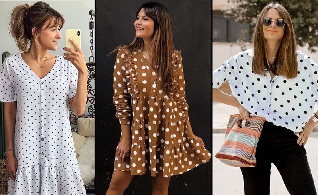 Blusas, faldas, vestidos y accesorios. En verano, todo se llena de lunares. Foto: Instagram: @lookandchicshop, @cucolii y @lookfortime