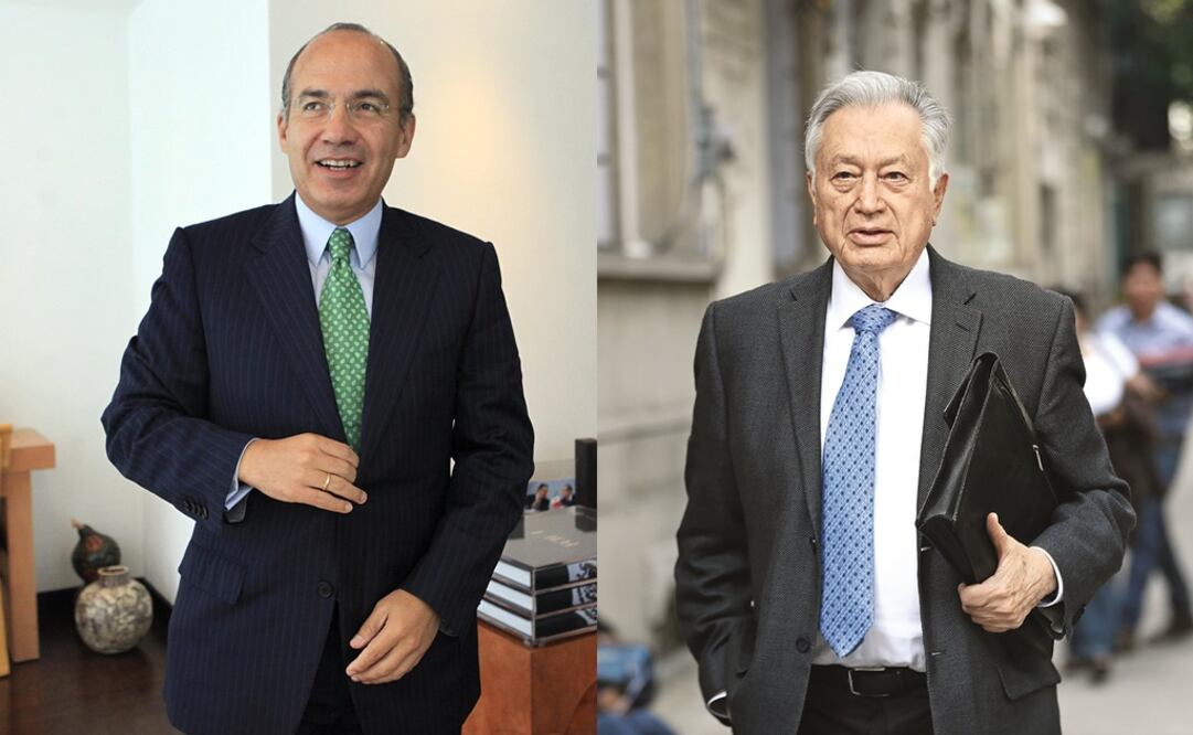 El expresidente Felipe Calderón y el director de la CFE, Manuel Bartlett. Foto: Especial