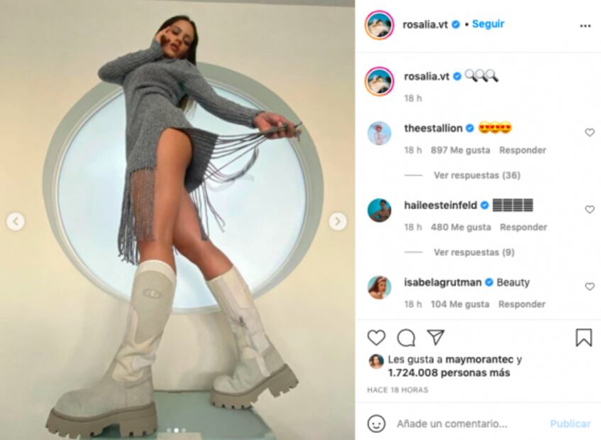 Rosalía enciende las redes sociales con su más reciente look