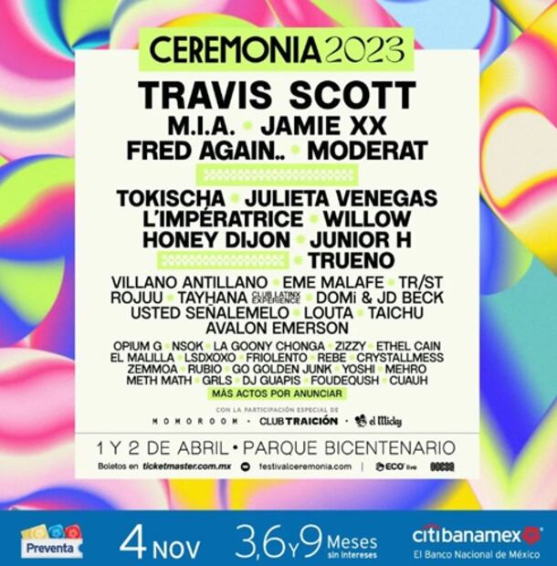 Travis Scott en México, el rapero encabeza el cartel del festival Ceremonia