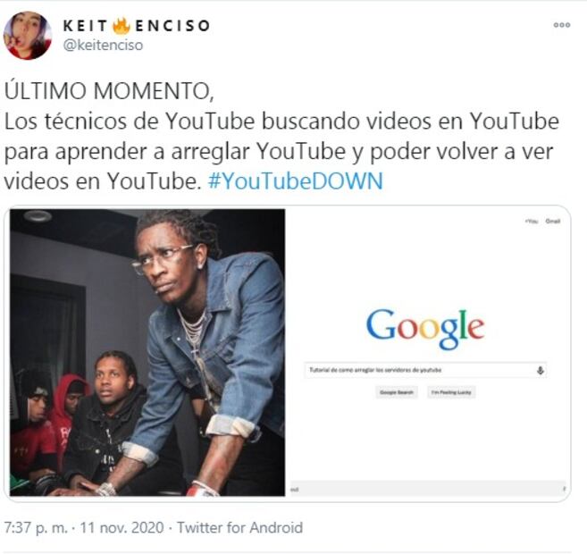 No era el módem... caída de YouTube deja corajes y memes