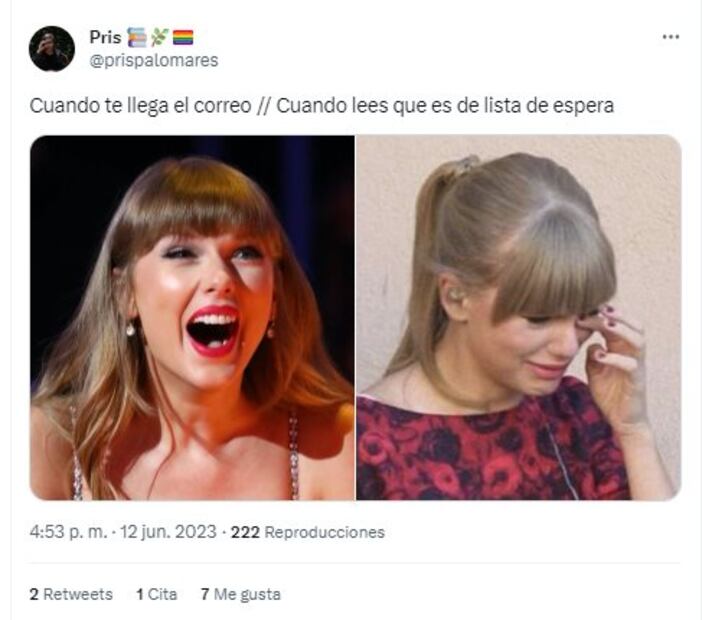 Meme Lista de Espera Taylor Swift