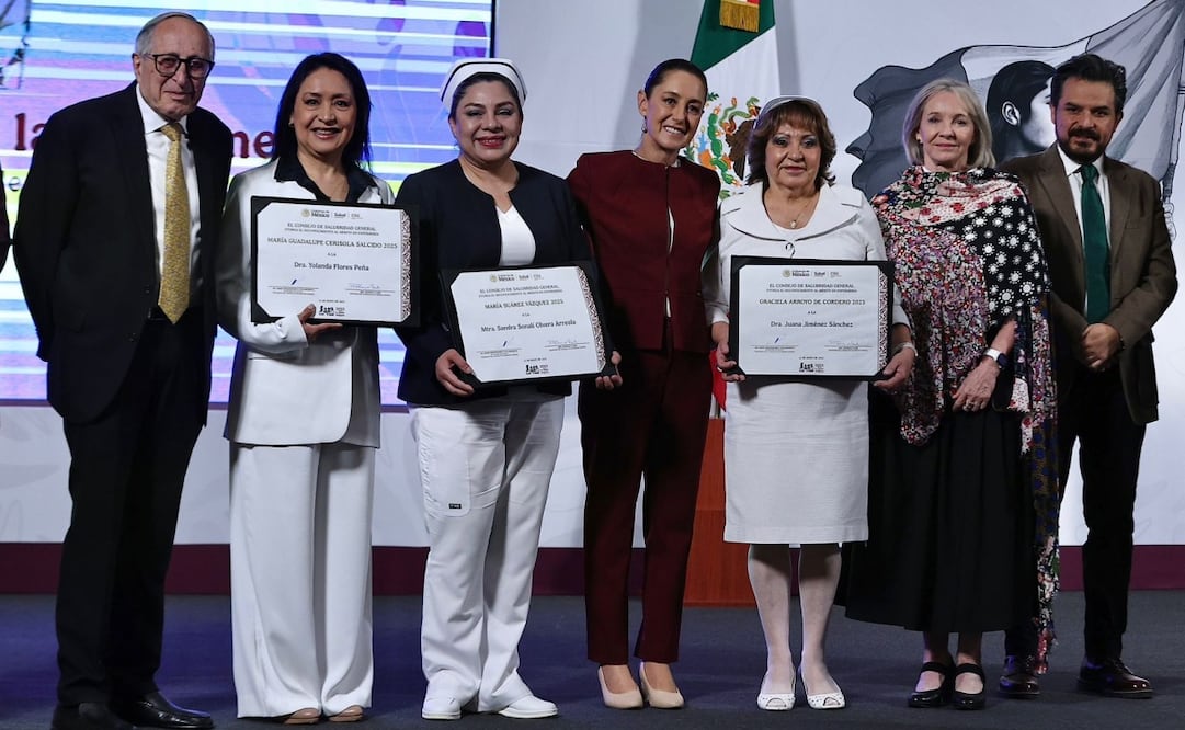 Conferencia del Pueblo con la presidenta Claudia Sheinbaum en Palacio Nacional el 12 de mayo de 2025. Foto: Berenice Fregoso El universal