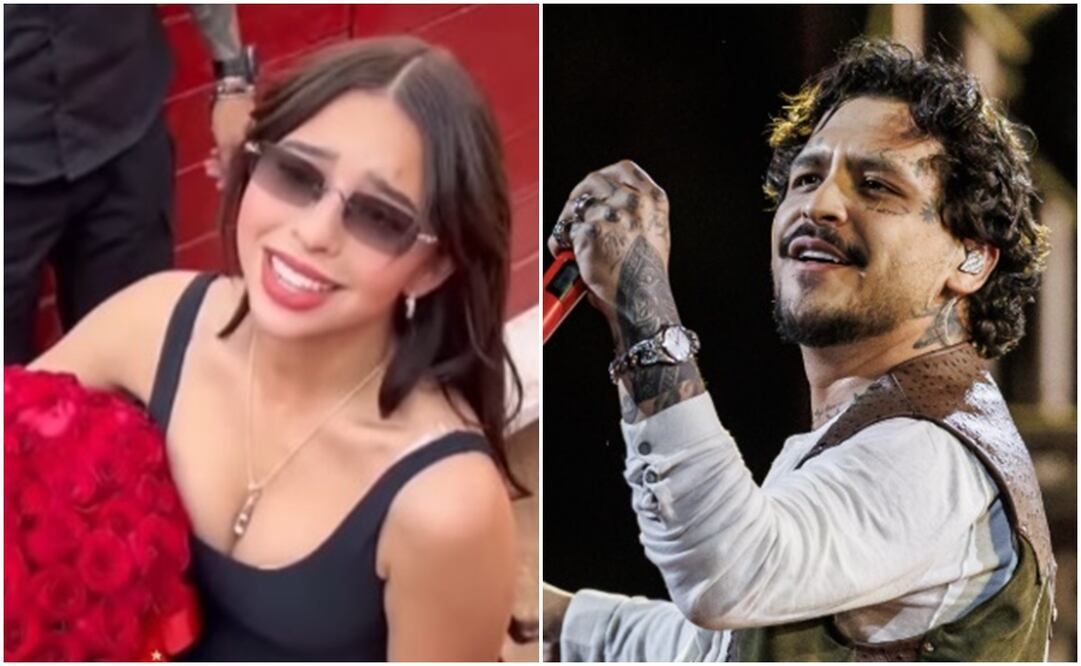 Ángela Aguilar estuvo en la primera fila de la Plaza de Toros, donde su esposo Christian Nodal cantó por primera vez. Foto: Instagram/Yaretzy M. Osnaya EL UNIVERSAL.