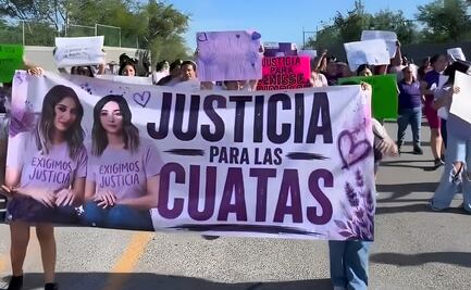 Familiares y amigos de Dinorah y Denisse, mellizas asesinadas, cierran Puente Internacional en Matamoros; exigen la entrega de asesinos