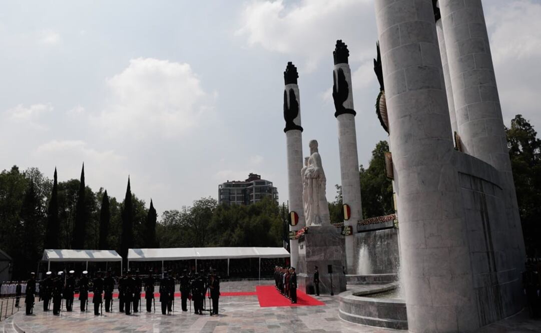 Esta mañana también se conmemoró el 169 aniversario de la gesta heroica de la Batalla de Chapultepec en la CDMX. Foto: Iván Stephens/ EL UNIVERSAL