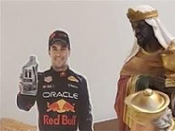 ¡Como si fuera Rey Mago! Checo Pérez fue colocado en un nacimiento junto a Melchor, Gaspar y Baltasar