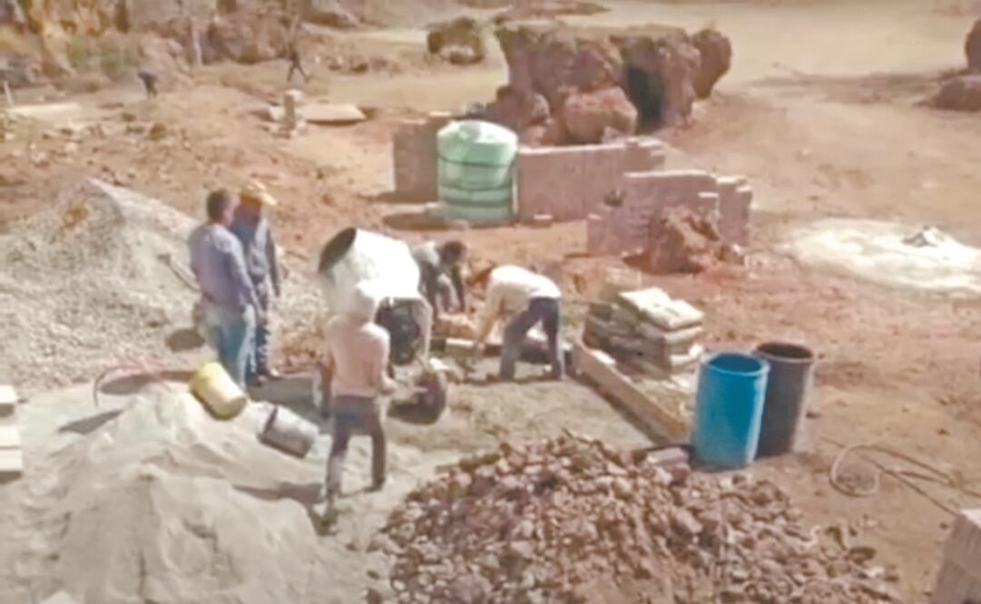 Sin permiso del INAH se realizaban obras en la parcela 23. Foto: ESPECIAL