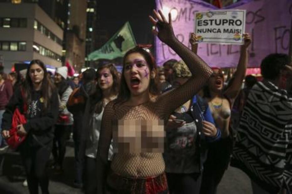 Brasileñas vuelven a protestar contra las violaciones