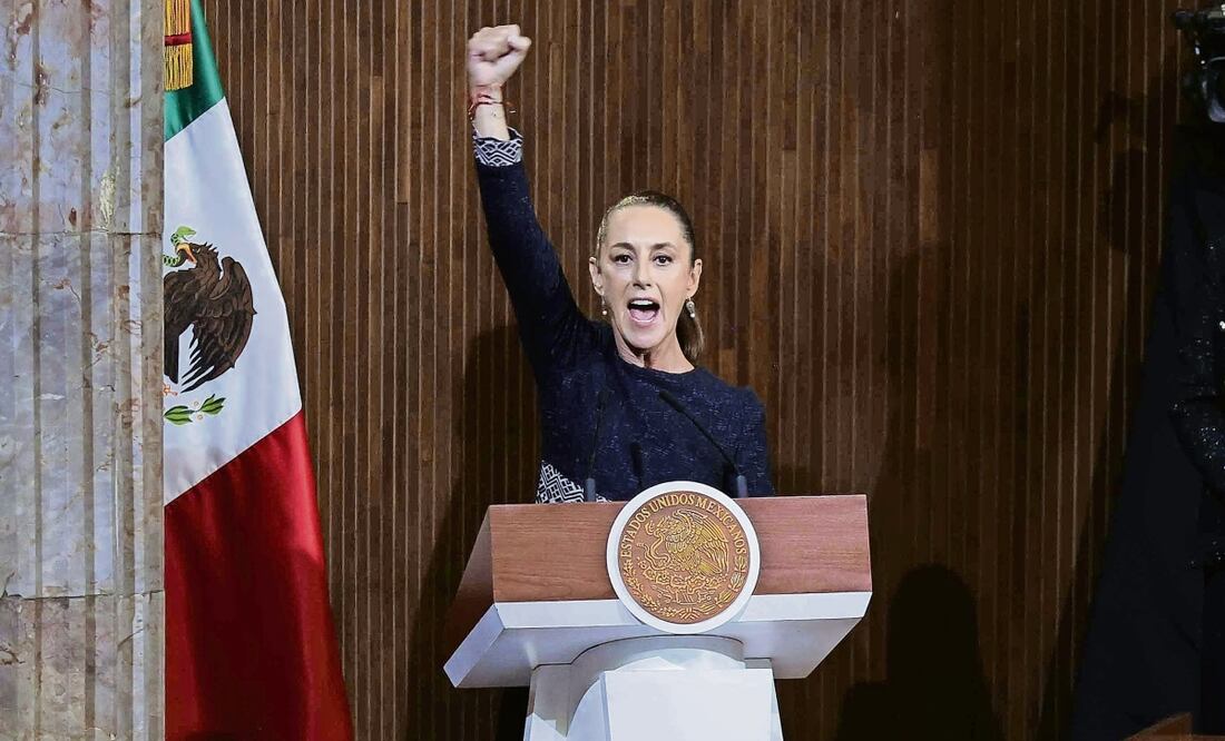 La presidenta Claudia Sheinbaum destacó que los mexicanos están listos y unidos para encarar el futuro. (06/02/2025) Foto: Diego Simón Sánchez | El Universal