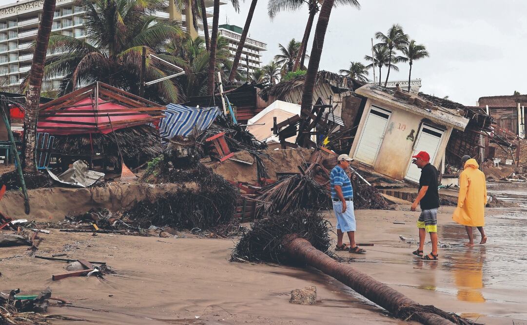 En Acapulco se reportaron varias afectaciones, principalmente en la zona Diamante, donde hubo afectaciones a decenas de viviendas. Foto: de DAVID GUZMÁN. EFE