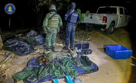 Fiscalía de Guerrero, junto con elementos del Ejército y GN, aseguran explosivos y agentes químicos en Petatlán