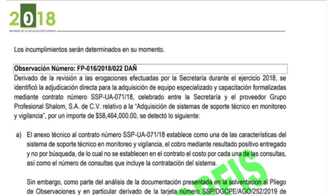 Auditorías detectan compra de mega sistema de espionaje con Yunes