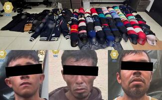 Tres sujetos amagan y atan a empleados de una tienda en la Roma; los detienen con botín de medio millón de pesos en mercancía