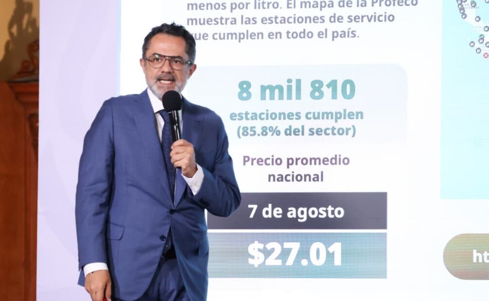 Iván Escalante en la “Mañanera del Pueblo” del 10 de agosto de 2026 en Palacio Nacional. Foto: Karla Guerrero/ EL UNIVERSAL