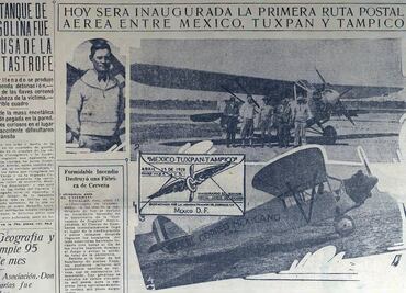 El primer vuelo de Mexicana de Aviación fue un aeroplano que viajaba desde Tampico en 1921