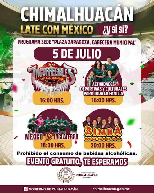La alcaldesa de Chimalhuacán, Xóchitl Flores, durante la invitación a ver el partido de futbol Inglaterra vs México. Foto: Especial