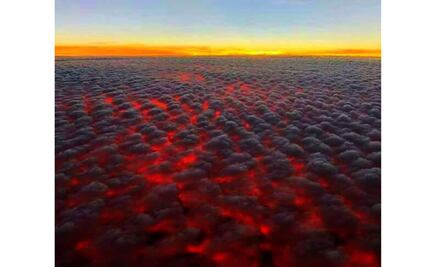 Falsa, foto viral del cielo sobre incendios de California