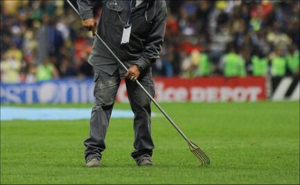 Cancha del Azteca en malas condiciones para la final América vs Rayados