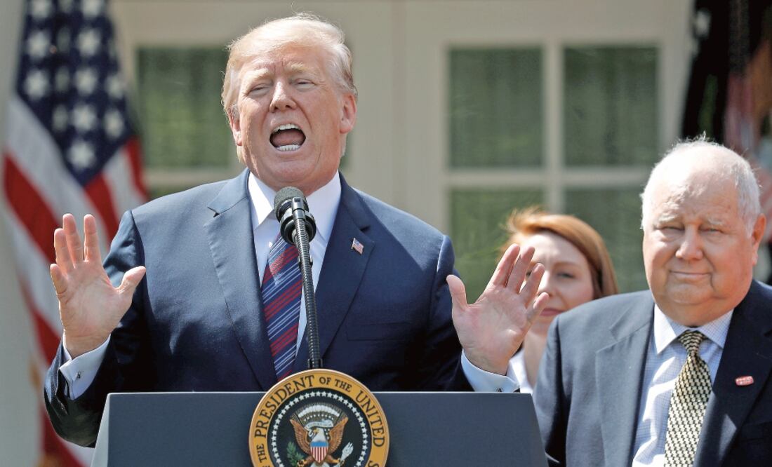 El mandatario de Estados Unidos, Donald Trump, el pasado 12 de abril. Su asesor Rudy Giuliani dijo que el magnate sí quiere testificar por el Rusiagate. Foto: KEVIN LAMARQUE. REUTERS