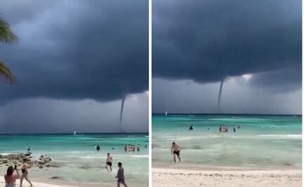 ¿Qué es una tromba marina, fenómeno meteorológico que azotó las playas de Tulum?