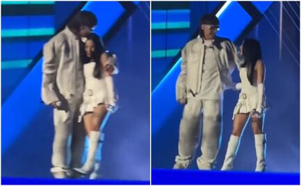 VIDEO: Peso Pluma y Nicki Nicole demuestran su amor en los Premios Billboard 2023