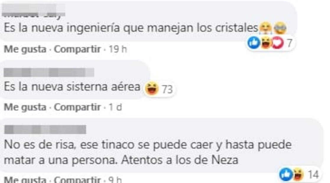 ¡No es broma! Cuelgan tinaco en balcón de Iztacalco; vecinos advierten peligro