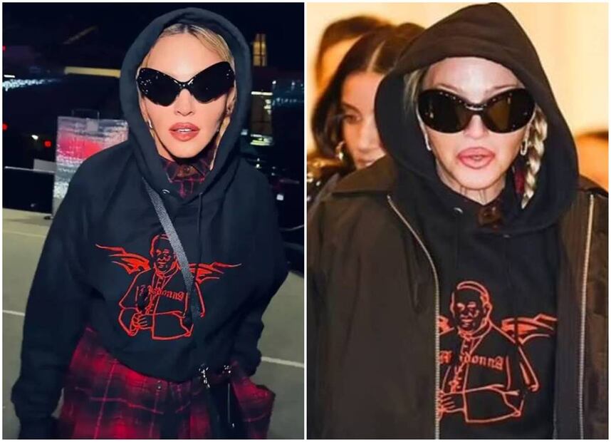 Madonna y su vestimenta que evoca al Papa. Foto: Instagram.