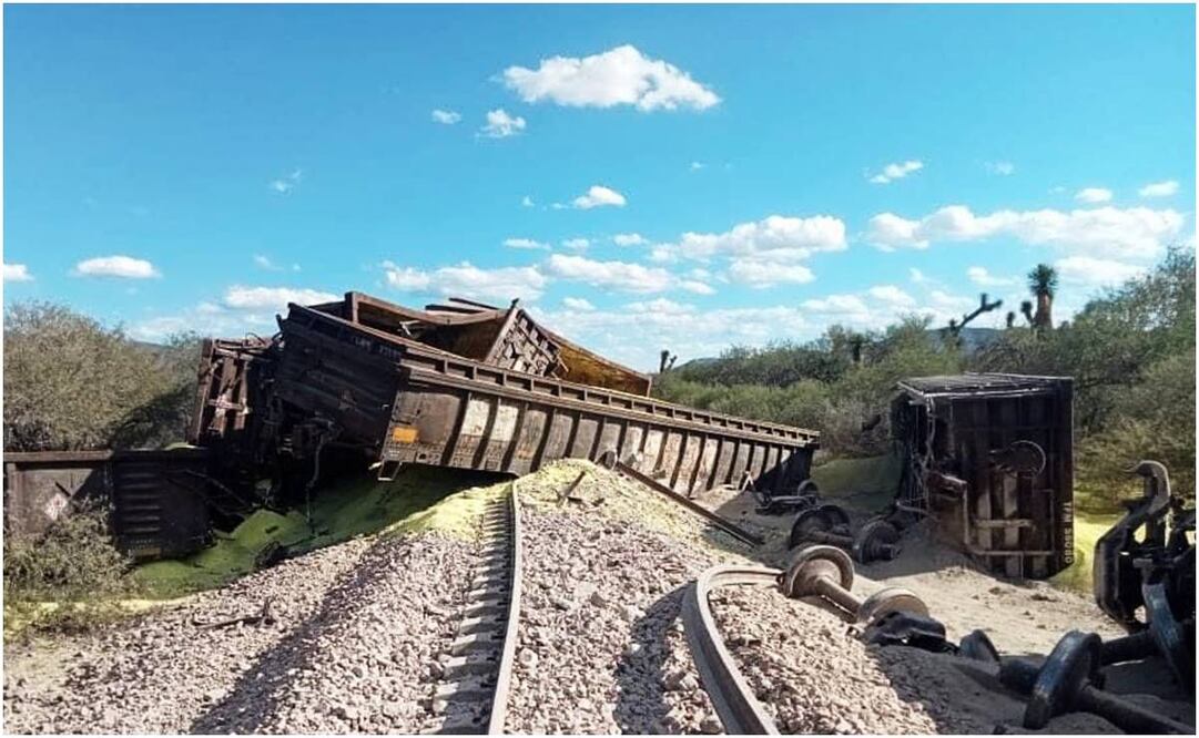 Derrame de químicos tóxicos en Cárdenas, SLP tras accidente ferroviario. Foto: Cortesía