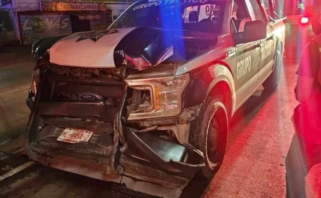 El accidente ocurrió frente a la estación Cartagena de la línea 2 del Mexibús. Foto: Especial