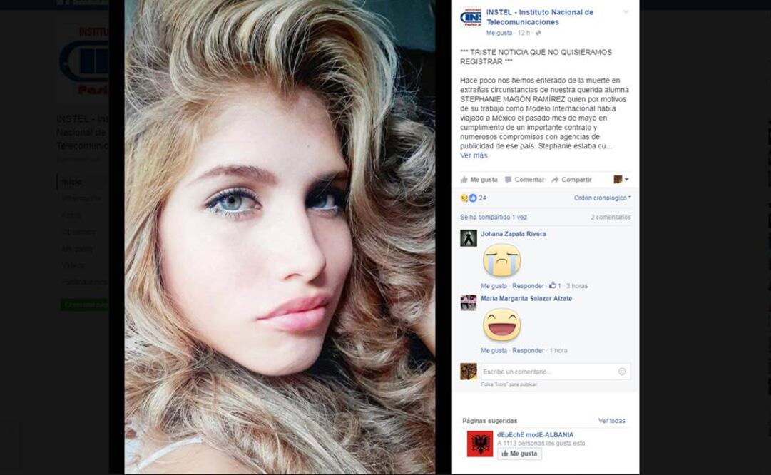 Stephanie Magón Ramírez era modelo. Foto: Facebook