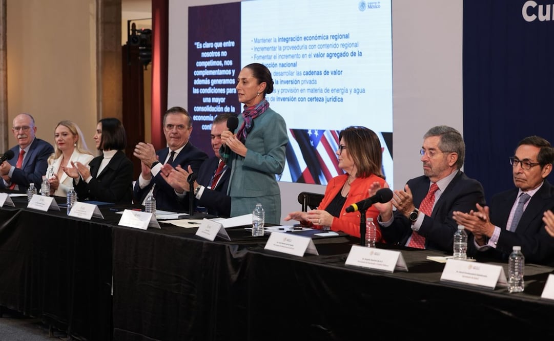 Claudia Sheinbaum en reunión con empresarios inversionistas extranjeros. Foto: Especial