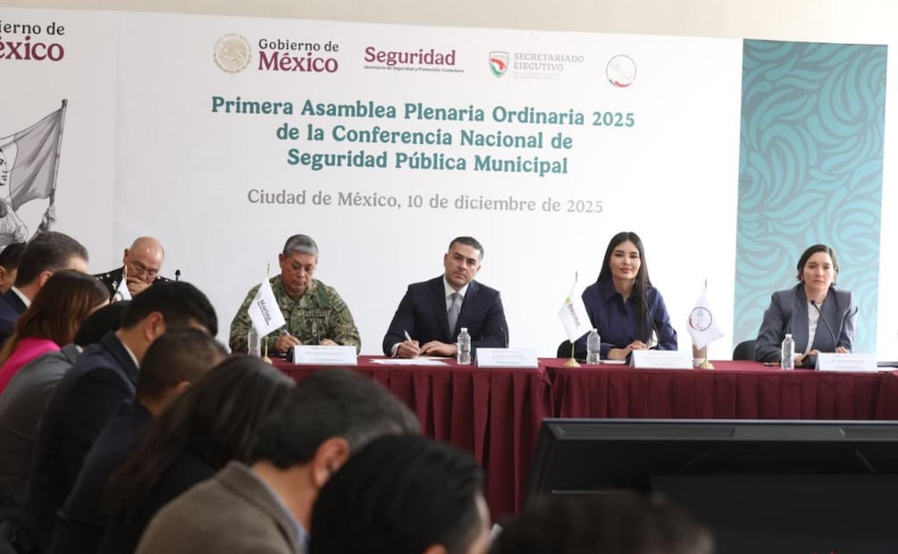 Omar García Harfuch presidió la Conferencia de Seguridad Pública Municipal (10/12/2025). Foto: Especial