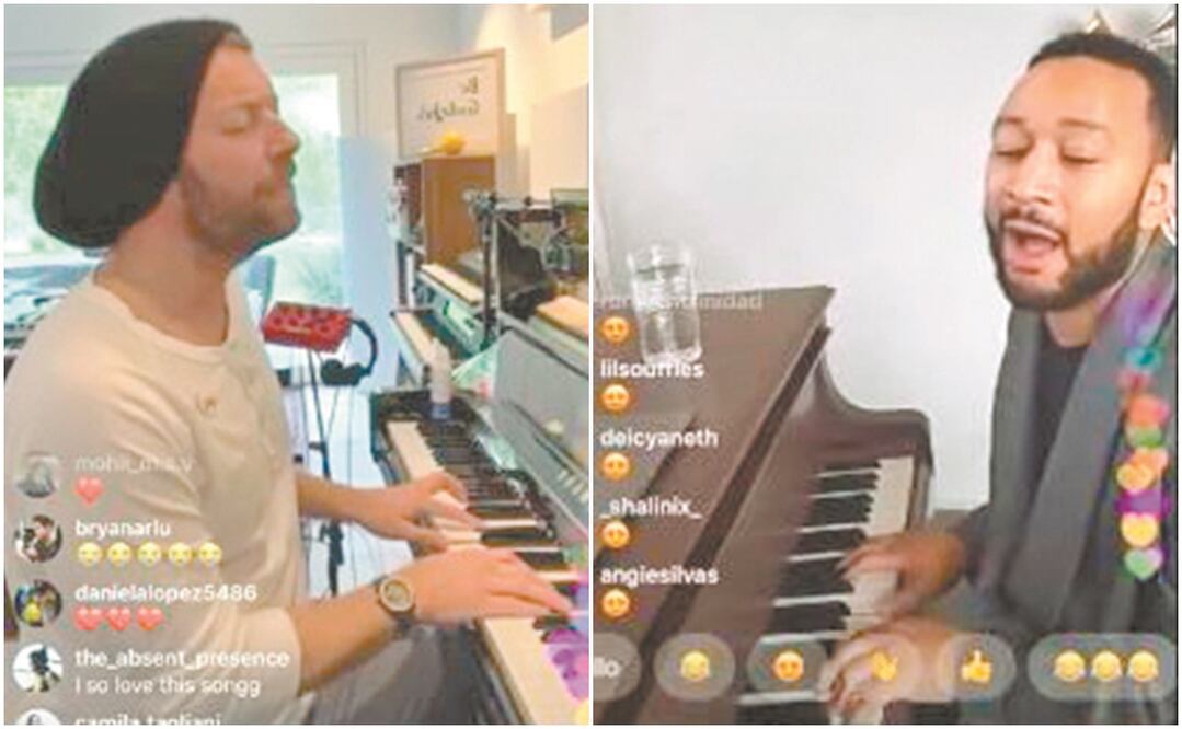 Martin y Legend fueron precursores de shows íntimos durante la crisis. Fotos: INSTRAGRAM.