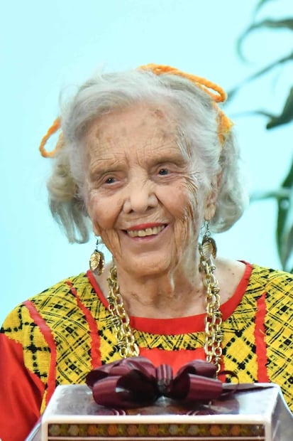 Elena Poniatowska durante la inauguración de la sala de Comparecencias "Elena Poniatowska Amor" del Senado de la República este miércoles 10 de diciembre de 2025. Foto: Mario Jasso/ Cuartoscuro