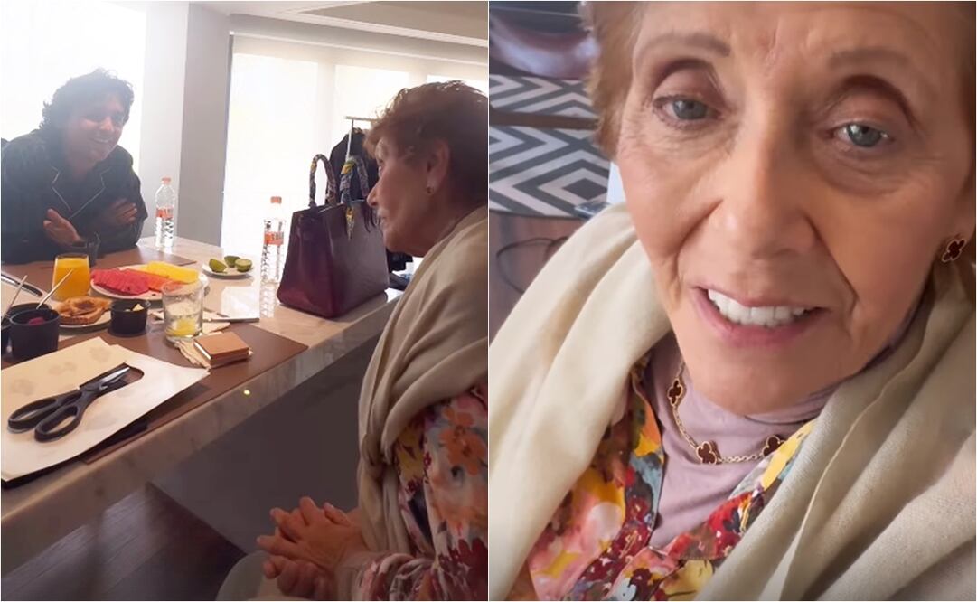 Abuelita de Ángela Aguilar interactúa con Cristian Nodal.
Fotos: Instagram
