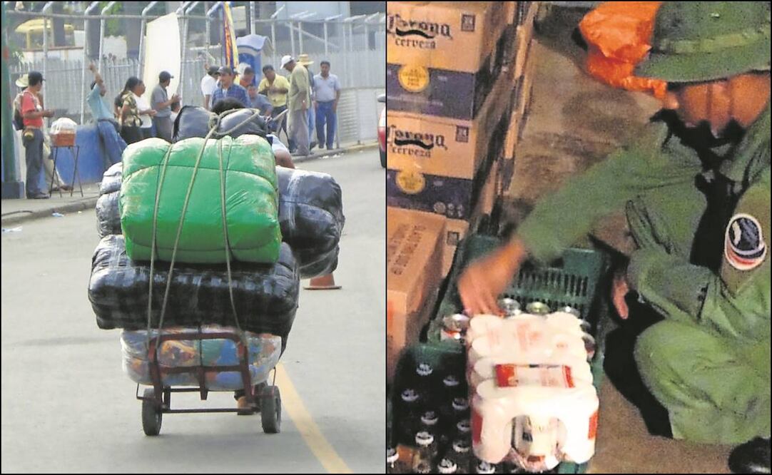 Un oficial costarricense inspecciona mercancía que ingresó de contrabando desde Panamá. Foto: JOSÉ MELÉNDEZ. EL UNIVERSAL
