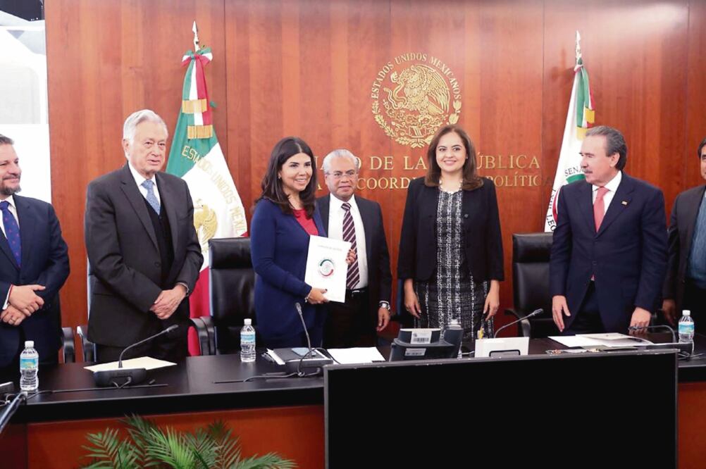 La Junta de Coordinación Política del Senado de la República que preside la senadora Ana Lilia Herrera recibió de instituciones académicas el dictamen que propone a ocho aspirantes a ocupar la FEPADE. Foto: SENADO DE LA REPÚBLICA