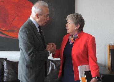 Canciller Bárcena sostiene encuentro con Héctor Vasconcelos tras ser propuesto por AMLO para la ONU