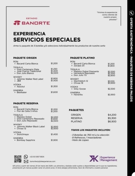 FOTO: ESPECIAL - Revelan presuntos precios de comida y bebidas en el Estadio Azteca para México vs Portugal