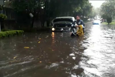 Lluvias inundan la Picacho-Ajusco