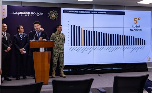García Sepúlveda relacionó esta reducción con las condiciones de seguridad que requiere Nuevo León para atraer y conservar inversiones. 
(23/09/26)
Foto: Especial.
