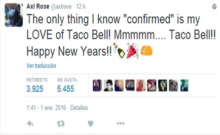 ¿Axl Rose desmintió regreso de Guns N´Roses?