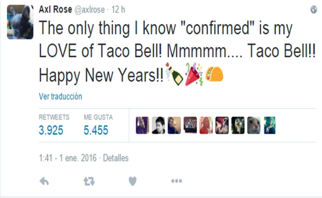 (Foto: Tomada de @axlrose)