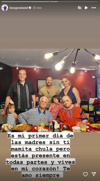 Daniel Bisogno recuerda a su fallecida madre.
